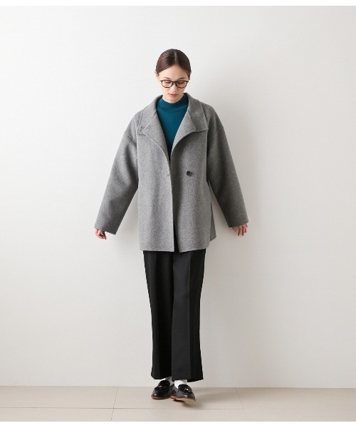 セール】ウールフラノ センタープレスワイドパンツ（その他パンツ