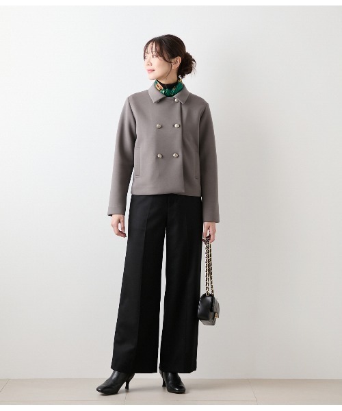 セール】ウールフラノ センタープレスワイドパンツ（その他パンツ