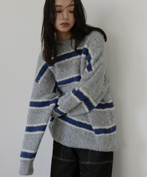 hellam（へラム）の「ブークレボーダーニットプルオーバー（ニット/セーター）」