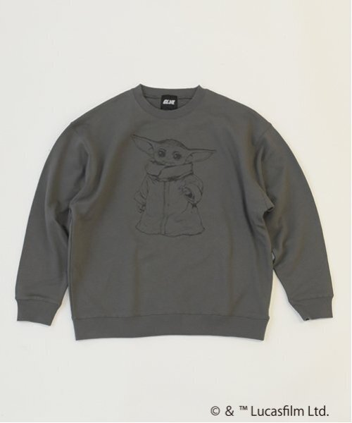 GLAZOS（グラソス）の「【GLSW.】 STAR WARS  マンダロリアン／裏毛アソートプリントトレーナー（スウェット・キッズ・ブラック/グレー/ライトグレー/チャコール/ダークグレー・M/L/LL）」の6枚目の写真