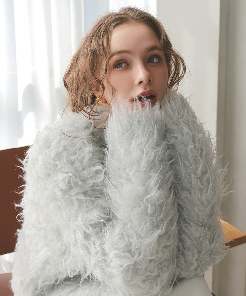 DONOBAN(ドノバン)の「フラッフィーカーディガン(カーディガン/ボレロ・レディース・グレー/ホワイト/ピンク・ONE SIZE)」の5枚目の写真