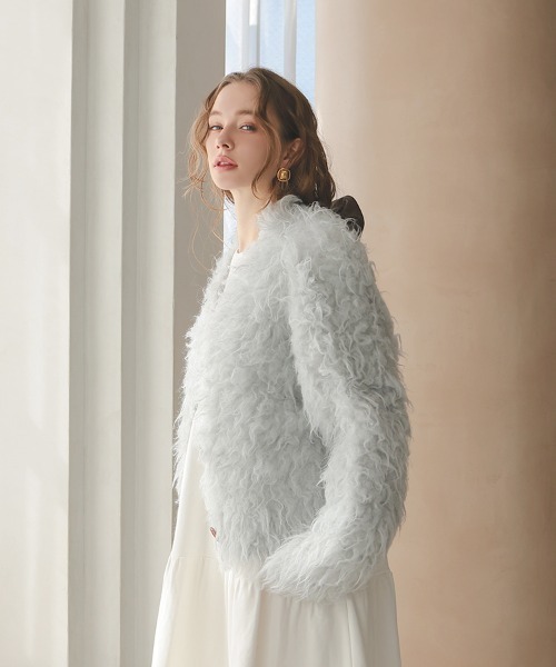 DONOBAN(ドノバン)の「フラッフィーカーディガン(カーディガン/ボレロ・レディース・グレー/ホワイト/ピンク・ONE SIZE)」の16枚目の写真