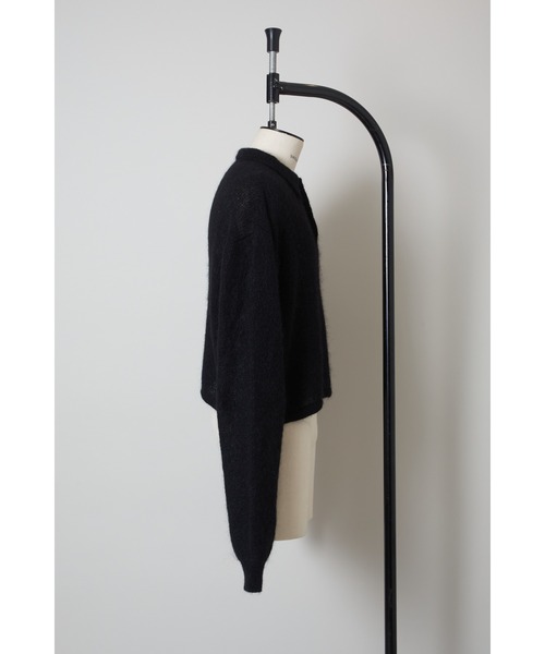 SHINYAKOZUKA（シンヤコヅカ）の「SLIGHT POLO（ニット/セーター・メンズ・ライトグレー/ブラック・MEDIUM/LARGE/SMALL）」の4枚目の写真