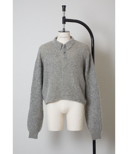 SHINYAKOZUKA（シンヤコヅカ）の「SLIGHT POLO（ニット/セーター・メンズ・ライトグレー/ブラック・MEDIUM/LARGE/SMALL）」の7枚目の写真