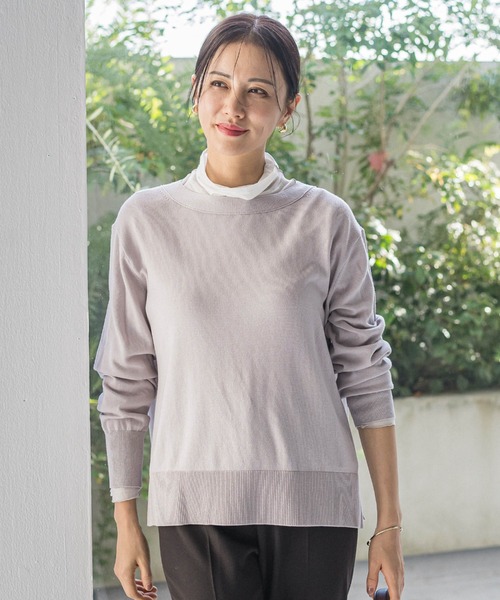 LAUTREAMONT(ロートレアモン)の「ANGELINAリブスリーブニット≪WEB限定11号/洗える≫(ニット/セーター・レディース・ライトグレー/ベージュ/ブラック/ブラック系その他/パープル/グリーン/ベージュ系その他/パープル系その他・9号/11号)」の4枚目の写真