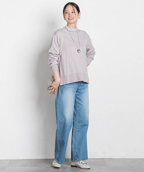 LAUTREAMONT(ロートレアモン)の「ANGELINAリブスリーブニット≪WEB限定11号/洗える≫(ニット/セーター・レディース・ライトグレー/ベージュ/ブラック/ブラック系その他/パープル/グリーン/ベージュ系その他/パープル系その他・9号/11号)」の15枚目の写真
