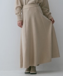 WRAPINKNOT | 【WRAPINKNOT/ラッピンノット】《STUDIOUS別注》 CASHMERE FLARE LONG SKIRT/カシミアフレアロングスカート(スカート)