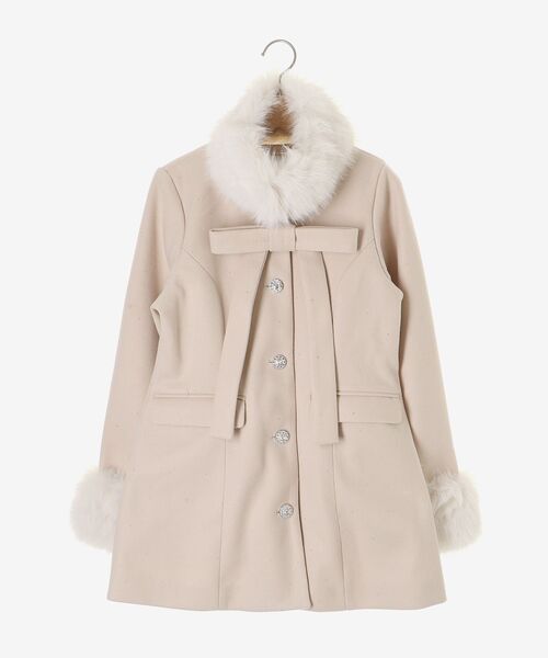 MAJESTIC LEGON(マジェスティックレゴン)の「マルチwayリボンミディコート(その他アウター・レディース・ピンクベージュ/ホワイト系その他2/ブラック系その他・SMALL/MEDIUM)」の20枚目の写真