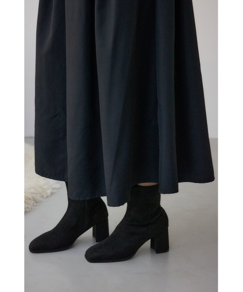 AZUL by moussy（アズールバイマウジー）の「布帛ドッキングドレープニットワンピース（ワンピース・レディース・ブラウン/ブラック・SMALL/MEDIUM）」の13枚目の写真