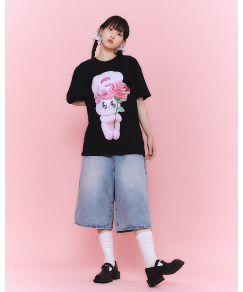 LAUGHER（ラファー）の「[Esther Bunny] Rose 3D T-shirt - Black（Tシャツ/カットソー・レディース・その他・MEDIUM/LARGE/X-LARGE）」の5枚目の写真