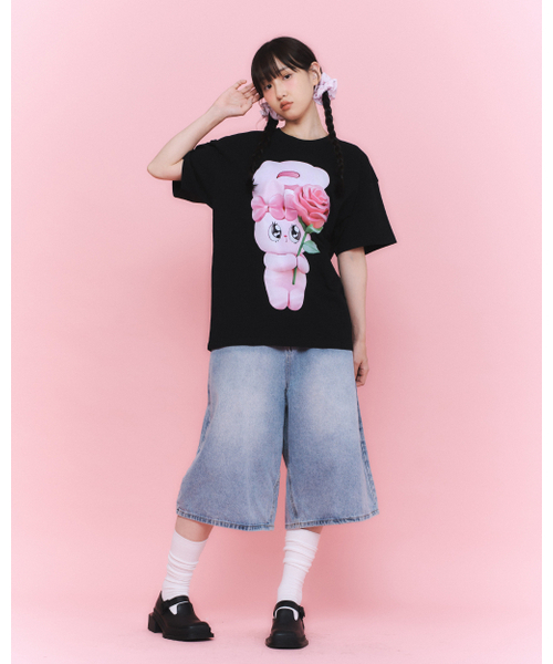 LAUGHER（ラファー）の「[Esther Bunny] Rose 3D T-shirt - Black（Tシャツ/カットソー・レディース・その他・MEDIUM/LARGE/X-LARGE）」の6枚目の写真