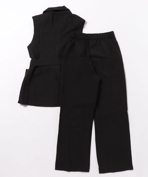 aimoha（アイモハ）の「aimoha　リボンタイベルトロングジレ＋ワイドパンツセットアップ (SS)（セットアップ・レディース・ブラック/ベージュ・FREE）」の22枚目の写真