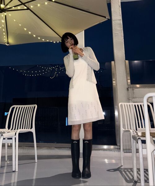 COVERNAT WOMAN（カバーナットウーマン）の「クローバーハートバックレースアップレインブーツロングBlack（レインシューズ・レディース・その他・25cm/23cm/24cm）」の22枚目の写真