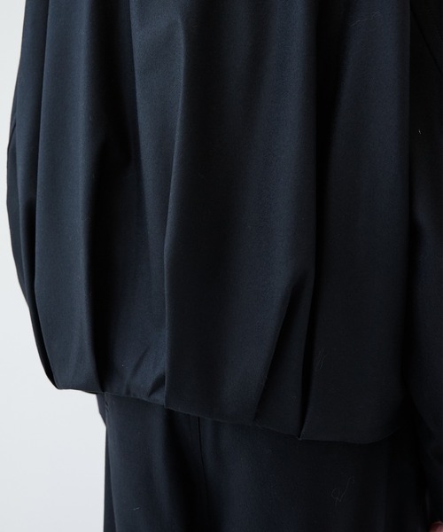 SHAREEF（シャリーフ）の「【SHAREEF】2/72強圧縮フラノ　ブルゾン（ブルゾン・メンズ・ブラック/ダークグレー・1/2）」の4枚目の写真