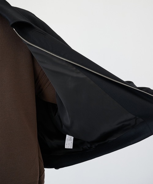 SHAREEF（シャリーフ）の「【SHAREEF】2/72強圧縮フラノ　ブルゾン（ブルゾン・メンズ・ブラック/ダークグレー・1/2）」の8枚目の写真