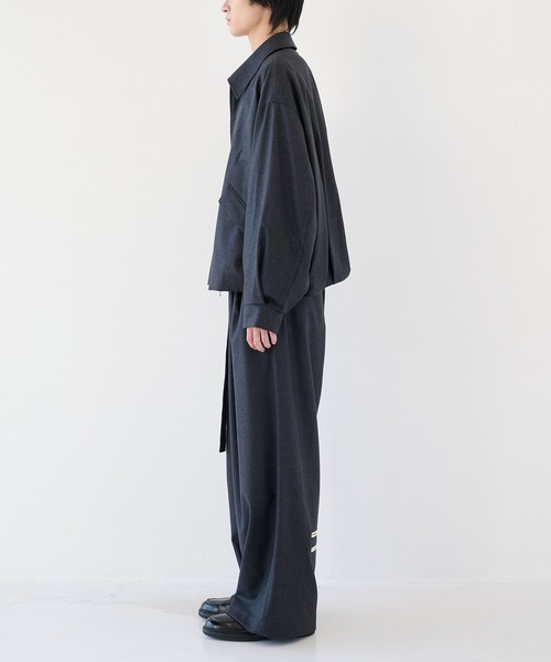 SHAREEF（シャリーフ）の「【SHAREEF】2/72強圧縮フラノ　ブルゾン（ブルゾン・メンズ・ブラック/ダークグレー・1/2）」の21枚目の写真