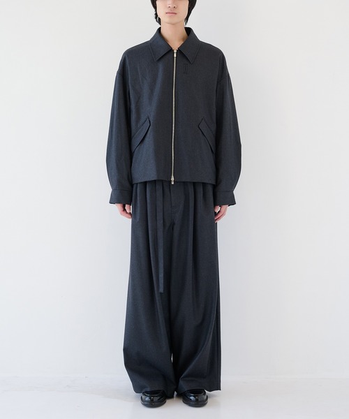 SHAREEF（シャリーフ）の「【SHAREEF】2/72強圧縮フラノ　ブルゾン（ブルゾン・メンズ・ブラック/ダークグレー・1/2）」の20枚目の写真