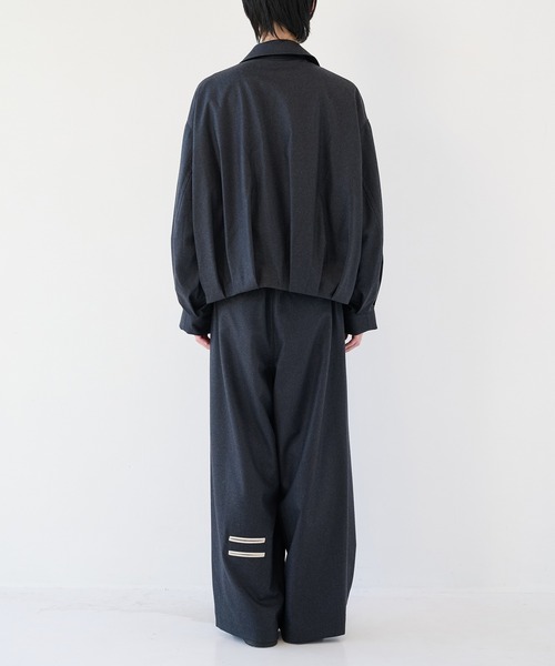 SHAREEF（シャリーフ）の「【SHAREEF】2/72強圧縮フラノ　ブルゾン（ブルゾン・メンズ・ブラック/ダークグレー・1/2）」の22枚目の写真