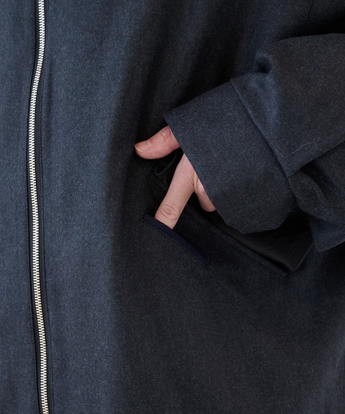 SHAREEF（シャリーフ）の「【SHAREEF】2/72強圧縮フラノ　ブルゾン（ブルゾン・メンズ・ブラック/ダークグレー・1/2）」の11枚目の写真