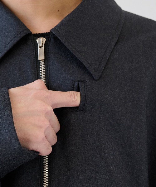 SHAREEF（シャリーフ）の「【SHAREEF】2/72強圧縮フラノ　ブルゾン（ブルゾン・メンズ・ブラック/ダークグレー・1/2）」の12枚目の写真