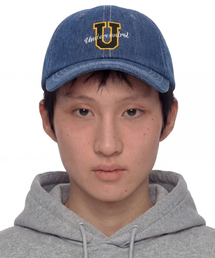 四季用ウォッシングデニムヴィンテージソフトトップボールキャップ男女共用野球帽 SPORTS CREW / WASHED B B / DENIM