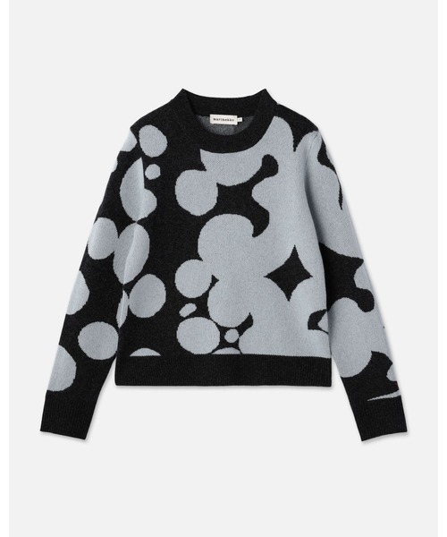 marimekko(マリメッコ)の「Aukio Unikko / knit pullover(ニット/セーター・レディース・グレイッシュブルー・MEDIUM/X-SMALL/SMALL/LARGE)」の5枚目の写真