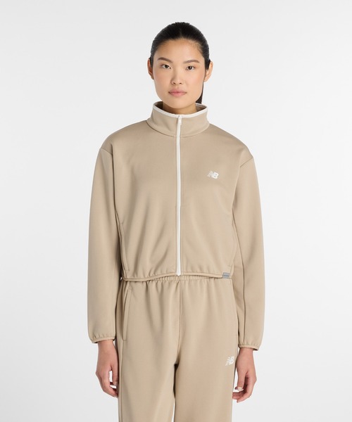 NEW BALANCE（ニューバランス）の「ニットトラックジャケット（ジャージ・レディース・ベージュ/セージグリーン/ブラック・SMALL/MEDIUM/LARGE/X-LARGE）」の3枚目の写真