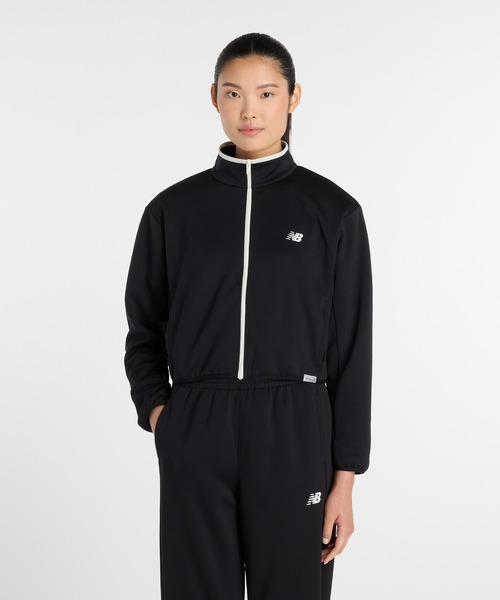 NEW BALANCE（ニューバランス）の「ニットトラックジャケット（ジャージ・レディース・ベージュ/セージグリーン/ブラック・SMALL/MEDIUM/LARGE/X-LARGE）」の2枚目の写真