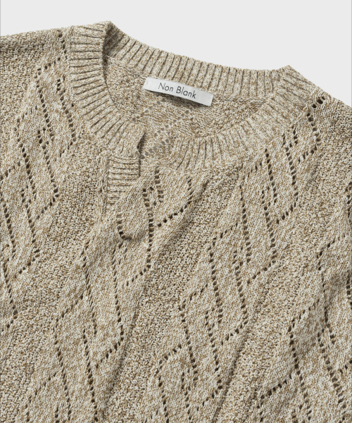 NONBLANK(ノンブランク)の「クロシェベスト_BEIGE(ベスト・メンズ・ベージュ・MEDIUM/LARGE/X-LARGE)」の3枚目の写真