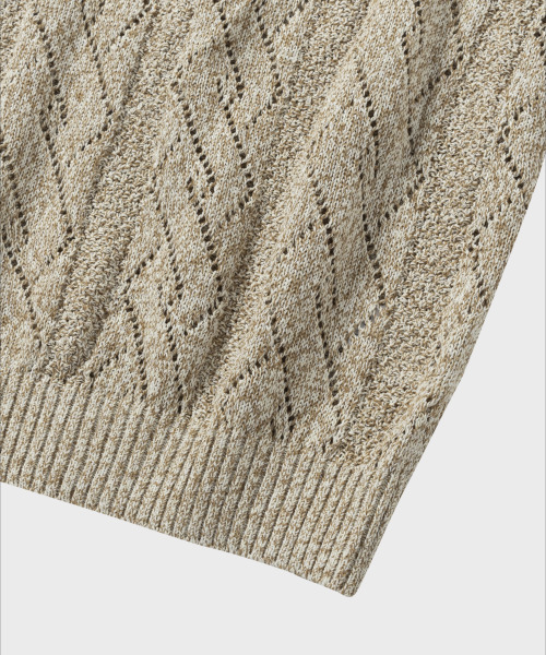 NONBLANK(ノンブランク)の「クロシェベスト_BEIGE(ベスト・メンズ・ベージュ・MEDIUM/LARGE/X-LARGE)」の5枚目の写真