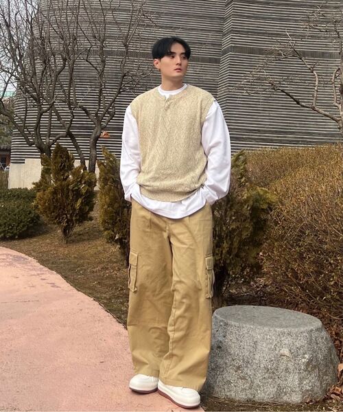 NONBLANK(ノンブランク)の「クロシェベスト_BEIGE(ベスト・メンズ・ベージュ・MEDIUM/LARGE/X-LARGE)」の13枚目の写真