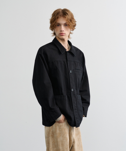 NOUN(ノウン)の「faded chore jacket (black)(その他アウター・メンズ・その他・1/2)」の3枚目の写真