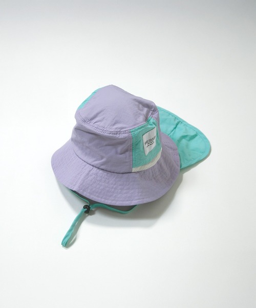 MAKE YOUR DAY（メイクユアデイ）の「ナイロンサンシールドハット（ハット・キッズ・ラベンダー/ネイビー/マルチ・50/54/56/52）」の4枚目の写真