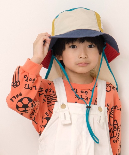 MAKE YOUR DAY（メイクユアデイ）の「ナイロンサンシールドハット（ハット・キッズ・ラベンダー/ネイビー/マルチ・50/54/56/52）」の10枚目の写真