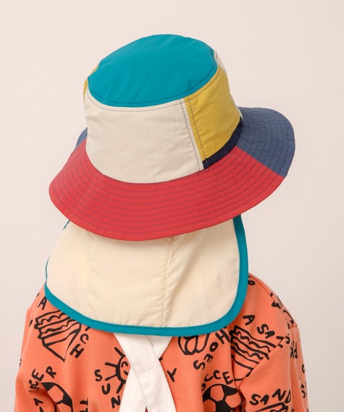 MAKE YOUR DAY（メイクユアデイ）の「ナイロンサンシールドハット（ハット・キッズ・ラベンダー/ネイビー/マルチ・50/54/56/52）」の11枚目の写真