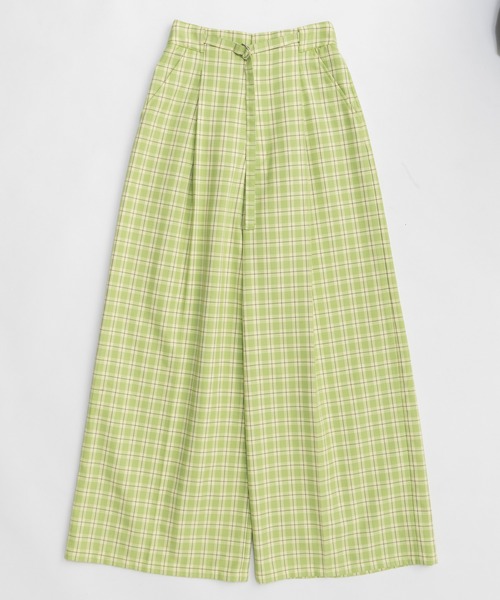 MAISON SPECIAL(メゾンスペシャル)の「Check Wide Pants/チェックワイドパンツ(その他パンツ・レディース・グリーン/ピンク・38/36)」の12枚目の写真