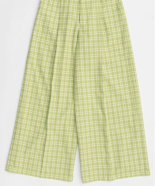 MAISON SPECIAL(メゾンスペシャル)の「Check Wide Pants/チェックワイドパンツ(その他パンツ・レディース・グリーン/ピンク・38/36)」の15枚目の写真