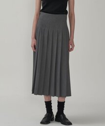 MOTT（モット）の「プリーツロングスカート-グレー（スカート）」