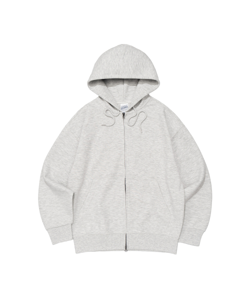 BECANVAS(ビキャンバス)の「BECANVAS SPECIAL INTERLOCK OVERFIT HOOD ZIP-UP (LIGHT MELANGE)(パーカー・レディース・ライトグレー・LARGE/MEDIUM/SMALL/X-LARGE)」の1枚目の写真