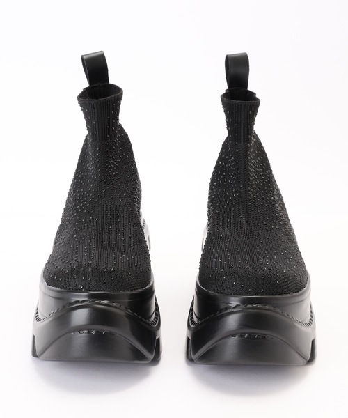 Lace Ladies(レースレディース)の「ソフト リブ 厚底 ショート ブーツ(ブーツ・レディース・ブラック・22.5cm/23cm/23.5cm/24cm/24.5cm/25cm)」の10枚目の写真