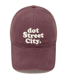 HEBERET（ヘベレット）の「DOT Washed Embroidered Ball Cap - Burgundy（キャップ）」