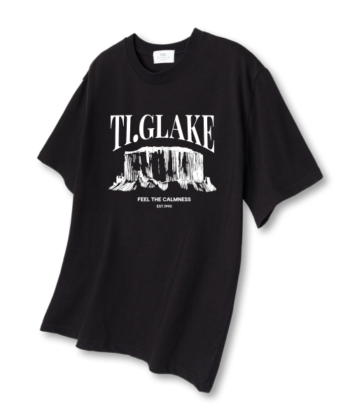 TI.GLAKE(ティーグレイク)の「クリフオーバーサイズ半袖Tシャツブラック(Tシャツ/カットソー・メンズ・その他・LARGE/X-LARGE/XX-LARGE)」の1枚目の写真
