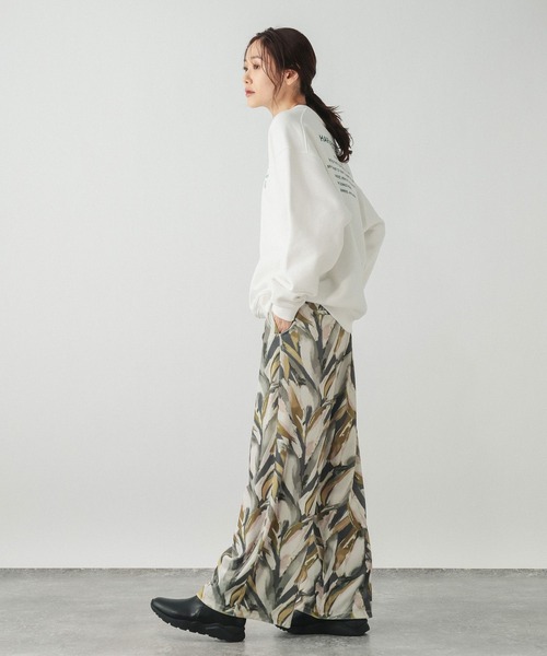 GLOBAL WORK（グローバルワーク）の「ベロアプリントイージーパンツ/634503（その他パンツ・レディース・ブラック/グレイッシュベージュ/ブラウン・MEDIUM/LARGE）」の13枚目の写真