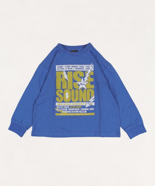 Life Support Products（ライフサポートプロダクツ）の「袖リブプリントロンT（Tシャツ/カットソー・キッズ・ホワイト系その他/サーモンピンク/ライム/チャコール/パープル/マスタード/杢グレー/ブルー/オフホワイト/ブラック・80/90/95/100/110/120/130/140/150）」の8枚目の写真