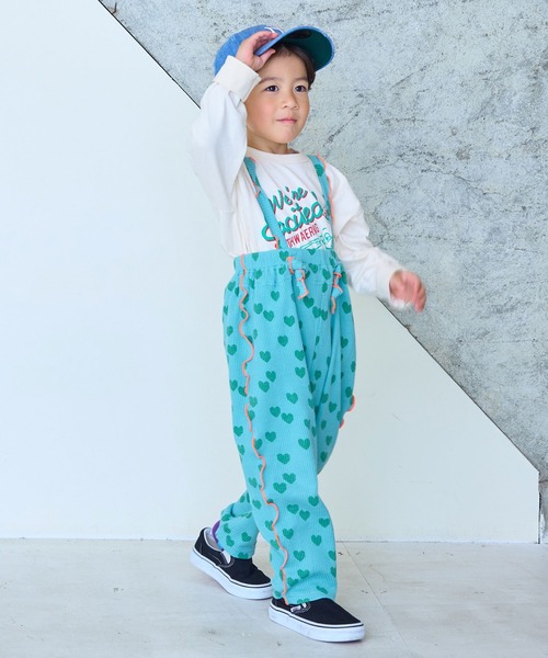 Life Support Products（ライフサポートプロダクツ）の「袖リブプリントロンT（Tシャツ/カットソー・キッズ・ホワイト系その他/サーモンピンク/ライム/チャコール/パープル/マスタード/杢グレー/ブルー/オフホワイト/ブラック・80/90/95/100/110/120/130/140/150）」の12枚目の写真