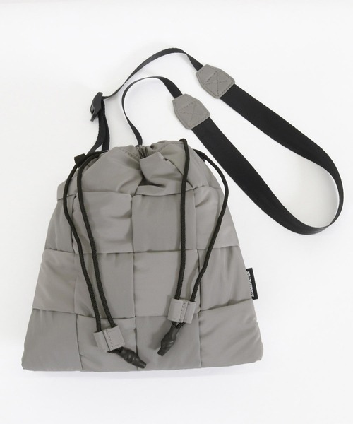 ADAM PATEK(アダムパテック)の「【ADAMPATEK/アダムパテック】braided polyester drawstring bag / 編み込みナイロン巾着バッグ(ショルダーバッグ・メンズ・グレー/ブラック・FREE)」の12枚目の写真