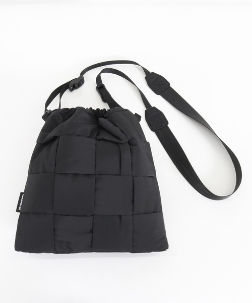 ADAM PATEK(アダムパテック)の「【ADAMPATEK/アダムパテック】braided polyester drawstring bag / 編み込みナイロン巾着バッグ(ショルダーバッグ・メンズ・グレー/ブラック・FREE)」の3枚目の写真