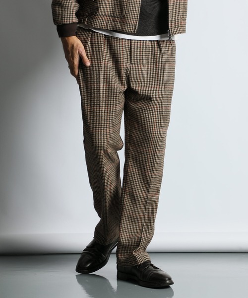 The DUFFER of ST.GEORGE（ザダファーオブセントジョージ）の「TECH TWEED SLACKS：テックツイード レギュラーフィット スラックス（スラックス・メンズ・チャコールグレー/ベージュ・MEDIUM/LARGE/X-LARGE）」の7枚目の写真