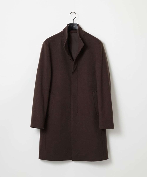 MICHEL KLEIN HOMME (ミッシェルクランオム)の「スタンドカラーロングコート(ステンカラーコート・メンズ・ブラウン/ベージュ/ネイビー・MEDIUM/LARGE/X-LARGE)」の2枚目の写真