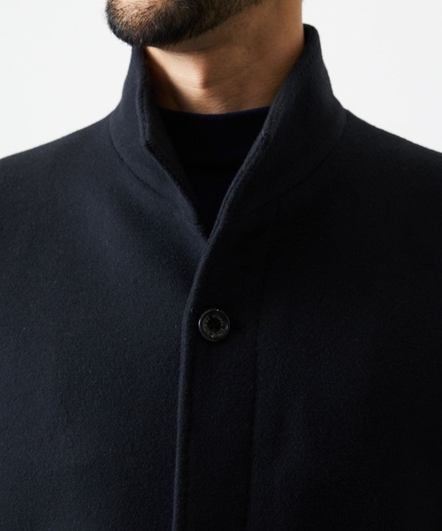 MICHEL KLEIN HOMME (ミッシェルクランオム)の「スタンドカラーロングコート(ステンカラーコート・メンズ・ブラウン/ベージュ/ネイビー・MEDIUM/LARGE/X-LARGE)」の8枚目の写真